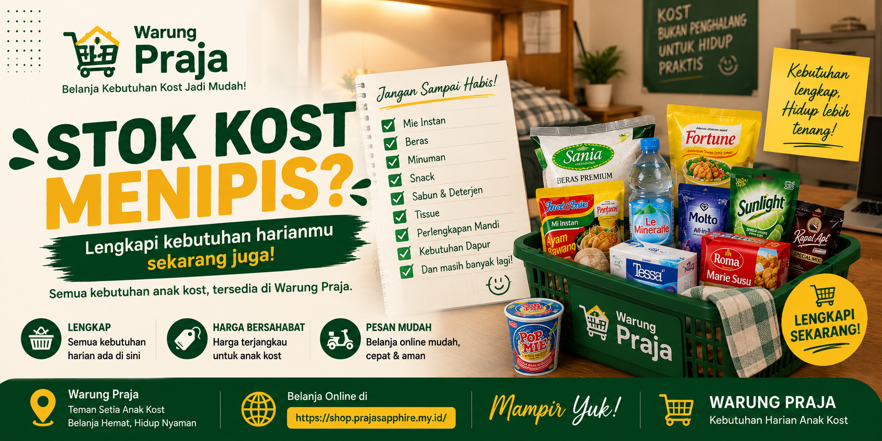 Stok Kost Menipis?