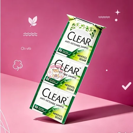 Clear Shampoo Hijau Menthol -  1 Renceng
